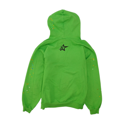 Green Solid Hoodie Pullover
