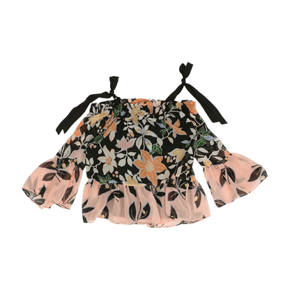 Black Floral Blouse