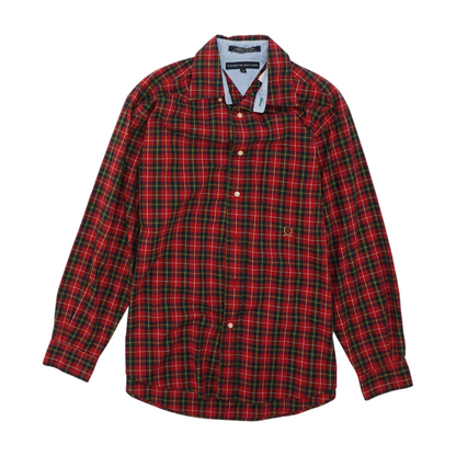 Red Plaid Long Sleeve Button Down