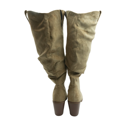 Beige Knee-High Boots