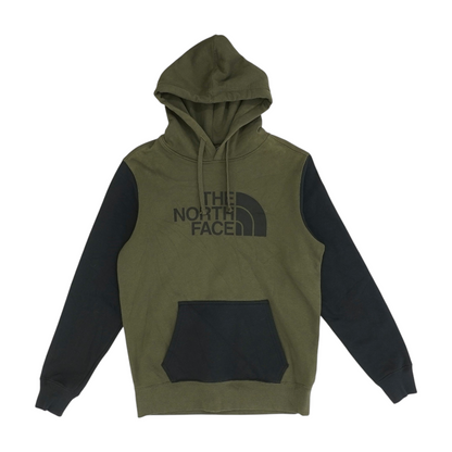 Green Color Block Hoodie Pullover