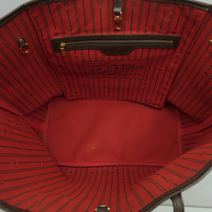 Brown Neverfull GM in Damier Ebene Canvas