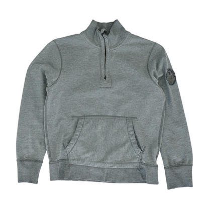 Gray Solid 1/4 Zip Pullover
