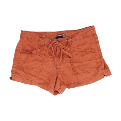 Red Solid Chino Shorts