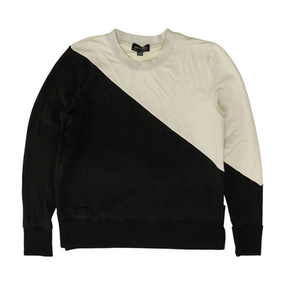 Black Color Block Sweatshirt Pullover