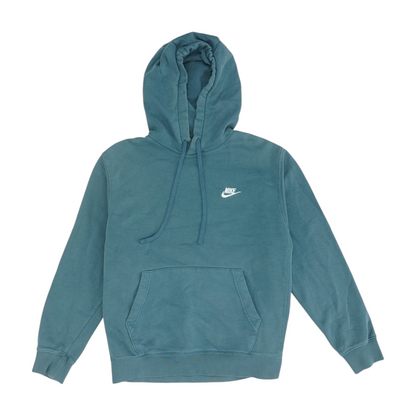 Blue Solid Hoodie Pullover