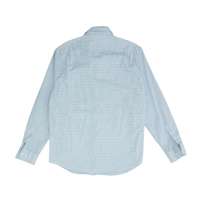 Blue Plaid Long Sleeve Button Down