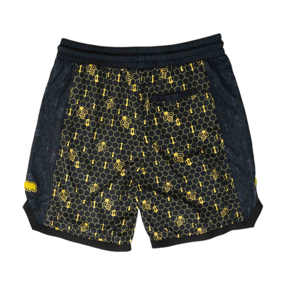 Yellow Graphic Active Shorts