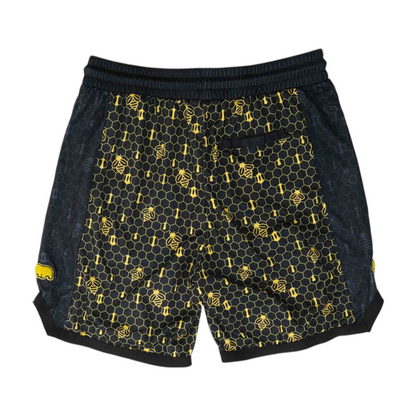 Yellow Graphic Active Shorts