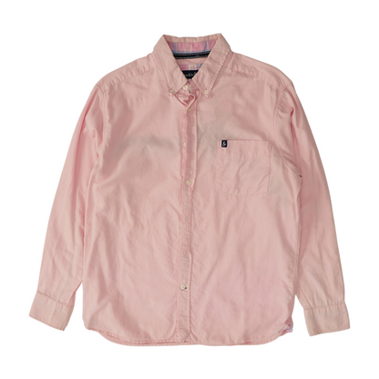 Pink Solid Long Sleeve Button Down