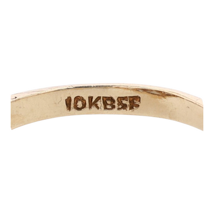 10K Yellow Gold Black Stone Fashion Ring