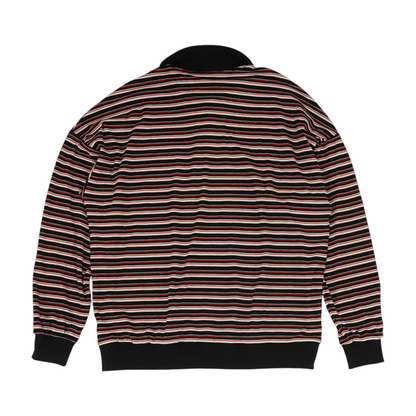 Black Striped Henley