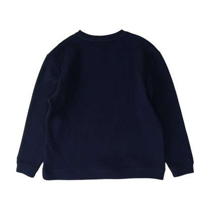 Navy Solid Sweatshirt Pullover