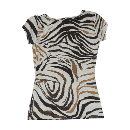 Brown Animal Print Blouse