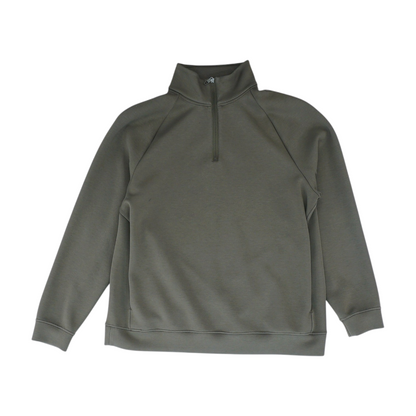 Green Solid 1/4 Zip Pullover