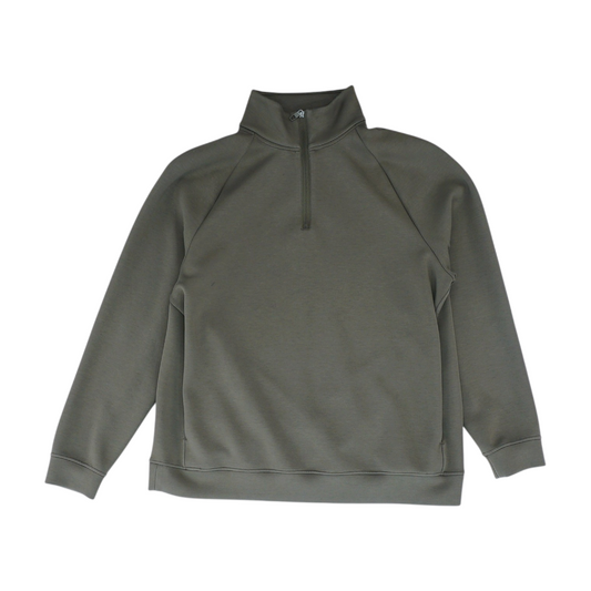 Green Solid 1/4 Zip Pullover
