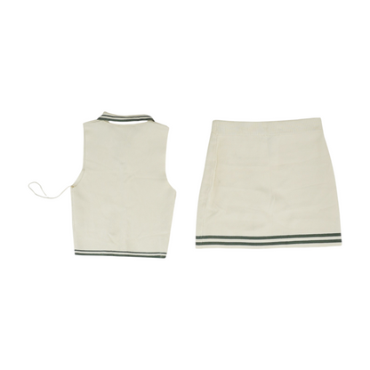 Ivory Solid Skirt Set