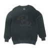 Black Solid Sweatshirt Pullover