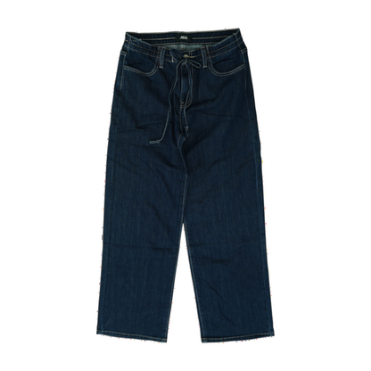 Navy Wide Leg Jeans