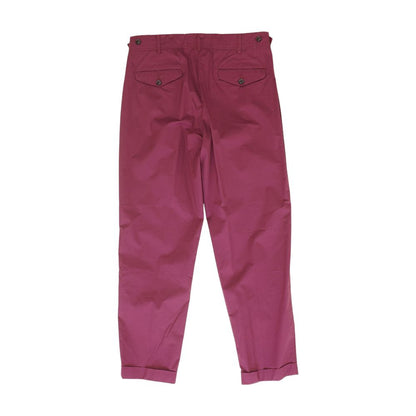 Purple Solid Khaki Pants