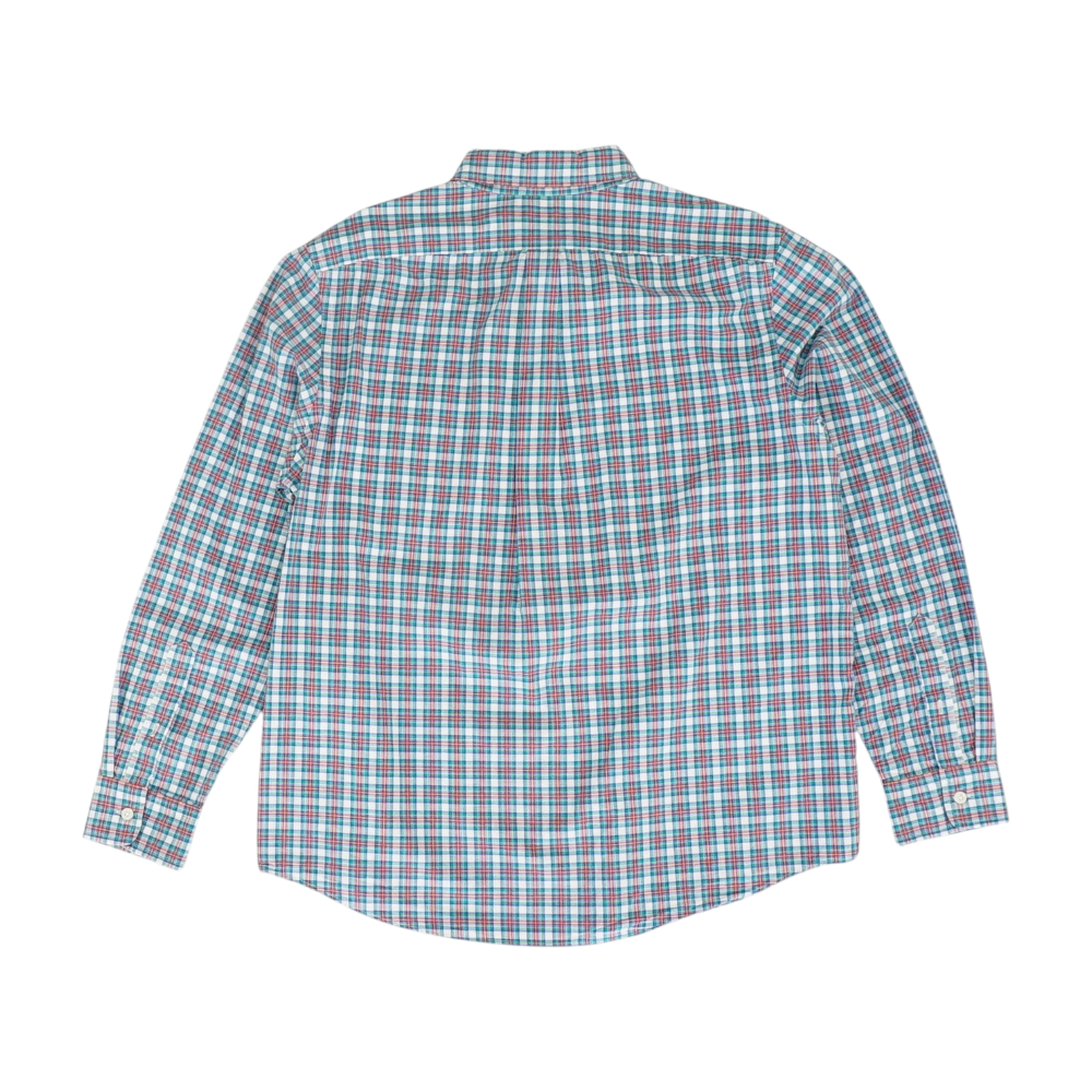 Blue Plaid Long Sleeve Button Down