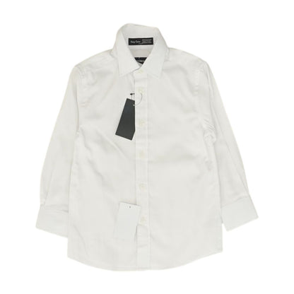 White Solid Long Sleeve Button Down