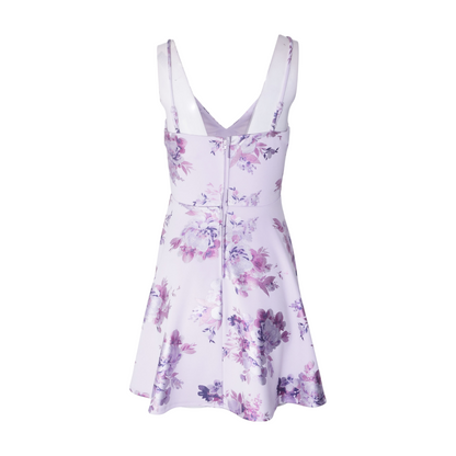 Purple Floral Mini Dress
