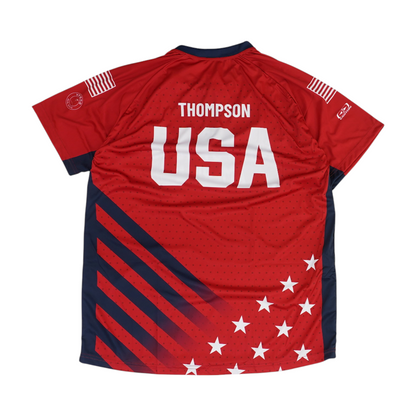 Men's Red USA Short Sleeve Jersey