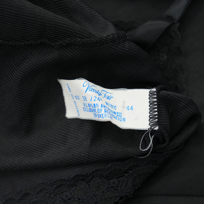 Vintage Black Solid Nightgown