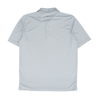 Blue Geometric Short Sleeve Polo