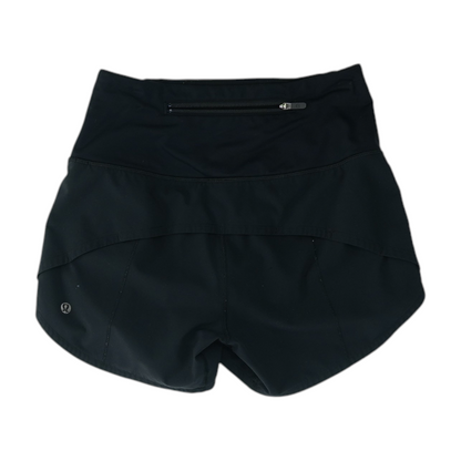 Black Solid Active Shorts