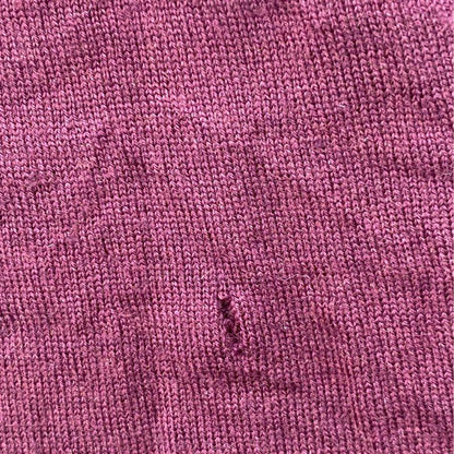 Purple Solid Mockneck Knit Top