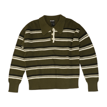 Green Striped Pullover Sweater