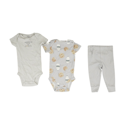 Gray Graphic Onesie