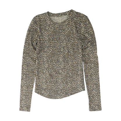 Brown Animal Print Blouse