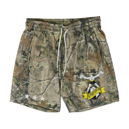 Green Camo Active Shorts