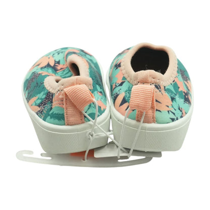 Green Floral Crib Shoes