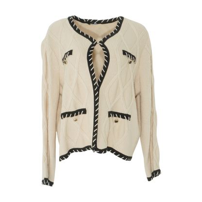 Beige Cardigan Sweater