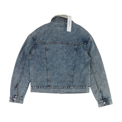 Blue Solid Denim Jacket