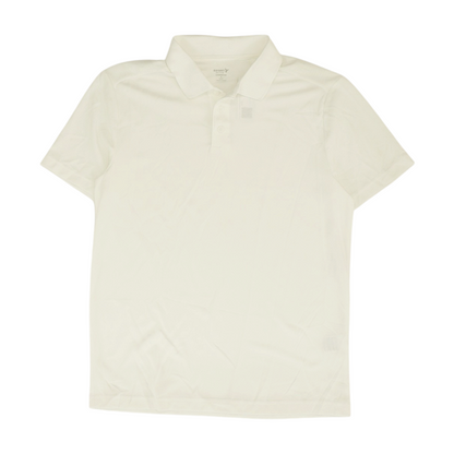 White Solid Short Sleeve Polo