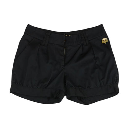Black Solid Chino Shorts