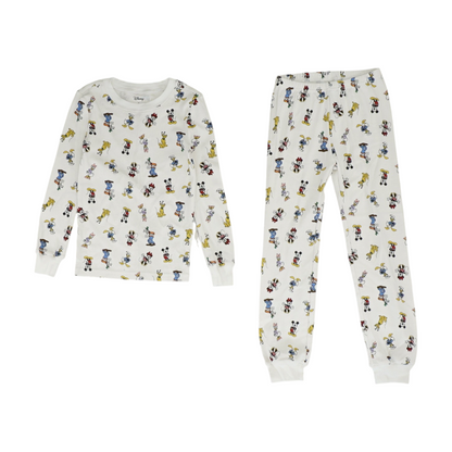 White Graphic Pajama Set