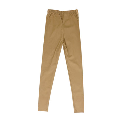 Tan Solid Pants