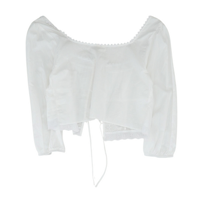 White Cropped Blouse