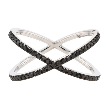 1/4 ctw Sterling Silver Black Diamond Fashion Ring