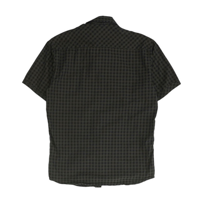 Gray Check Short Sleeve Button Down