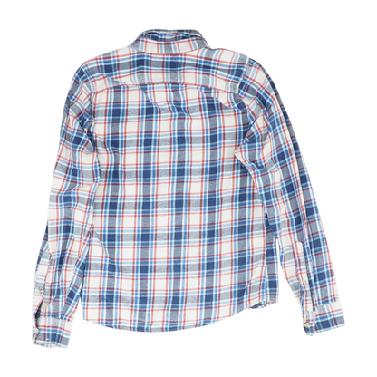 White Plaid Flannel Button Down