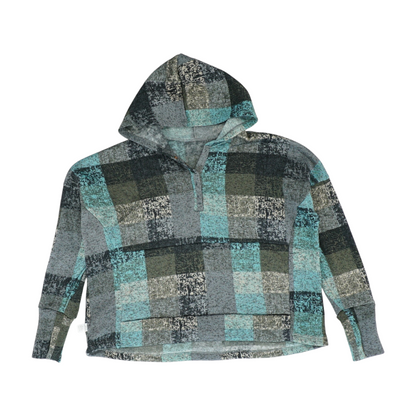 Multi Plaid Hoodie Pullover