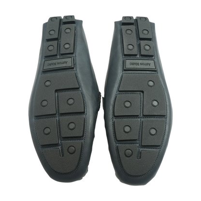 Navy Slip-On Dress Shoes