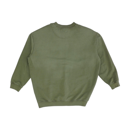 Green Solid Sweatshirt Pullover
